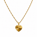 Melody Fluted Heart Necklace