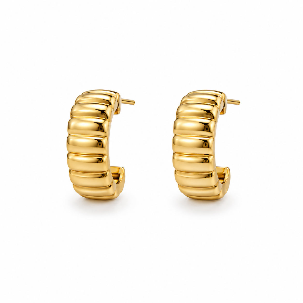 Nadine Ribbed Hoops